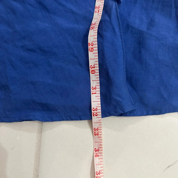 Zara Women’s Wrap Cross Long Sleeve Mini Dress Royal Blue Size XS EUC Side Zip - Picture 10 of 10